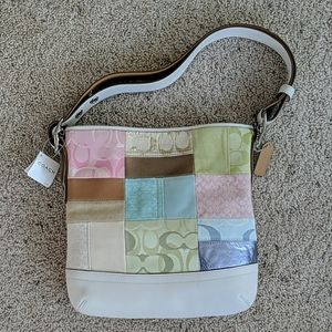 Coach pastel patchwork purse